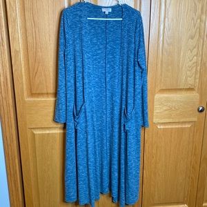 LULAROE blue open front cardigan size medium